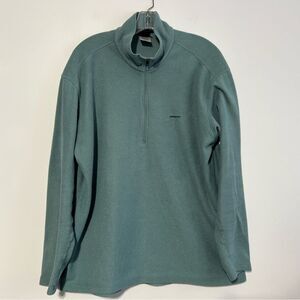 Patagonia Mens XL Capilene Fleece 1/4 Zip Pullover Sweater Green Seafoam